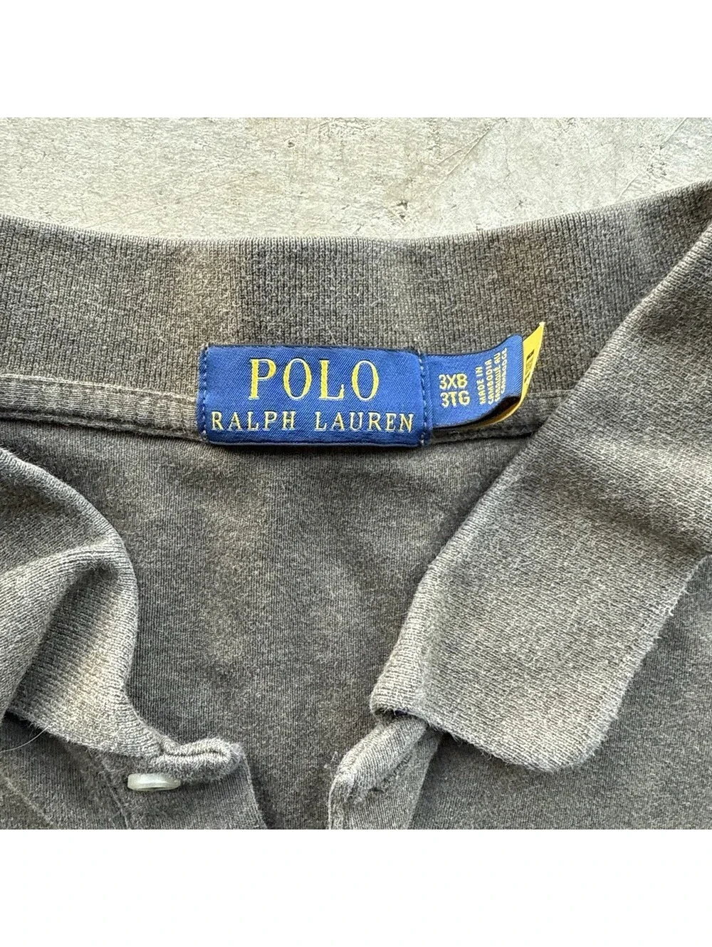 Polo Ralph Lauren Polo Shirt Mens 3XB Brown Cotton Flesh Pony Short Sleeve